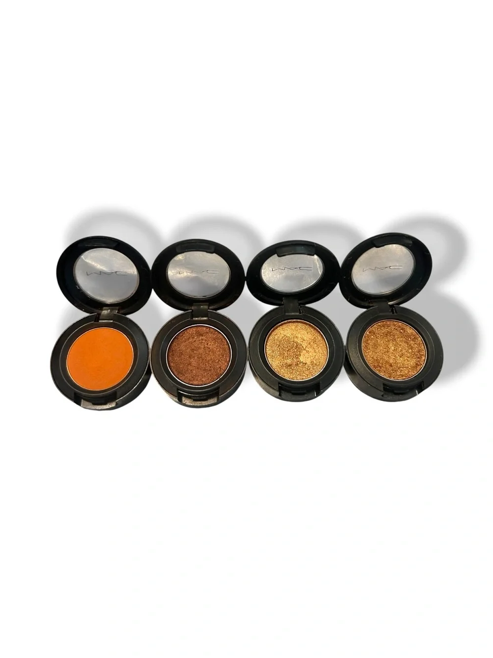 MAC cosmetics eyeshadow lot discontinued CASINO, RULE, ANTIQUED, AMBER LIGHTS